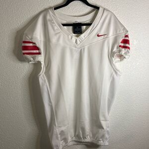 NWT- Nike Team- men’s white and red football jersey- Size XL